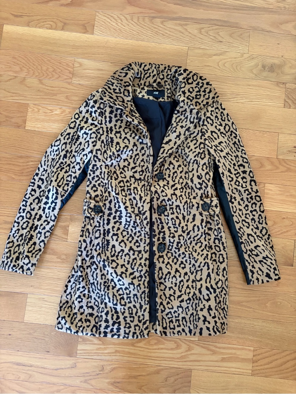 H&M Leopard Print Women's Coat in Tan & Black